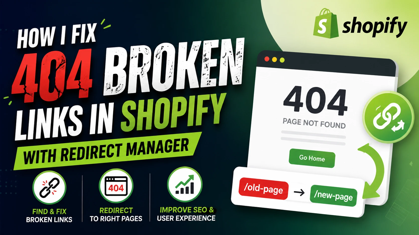 How I Fix 404 Broken Links in Shopify with Redirect Manager