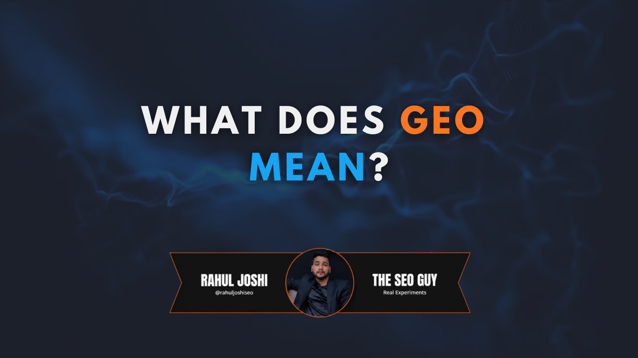 What Does Geo Mean